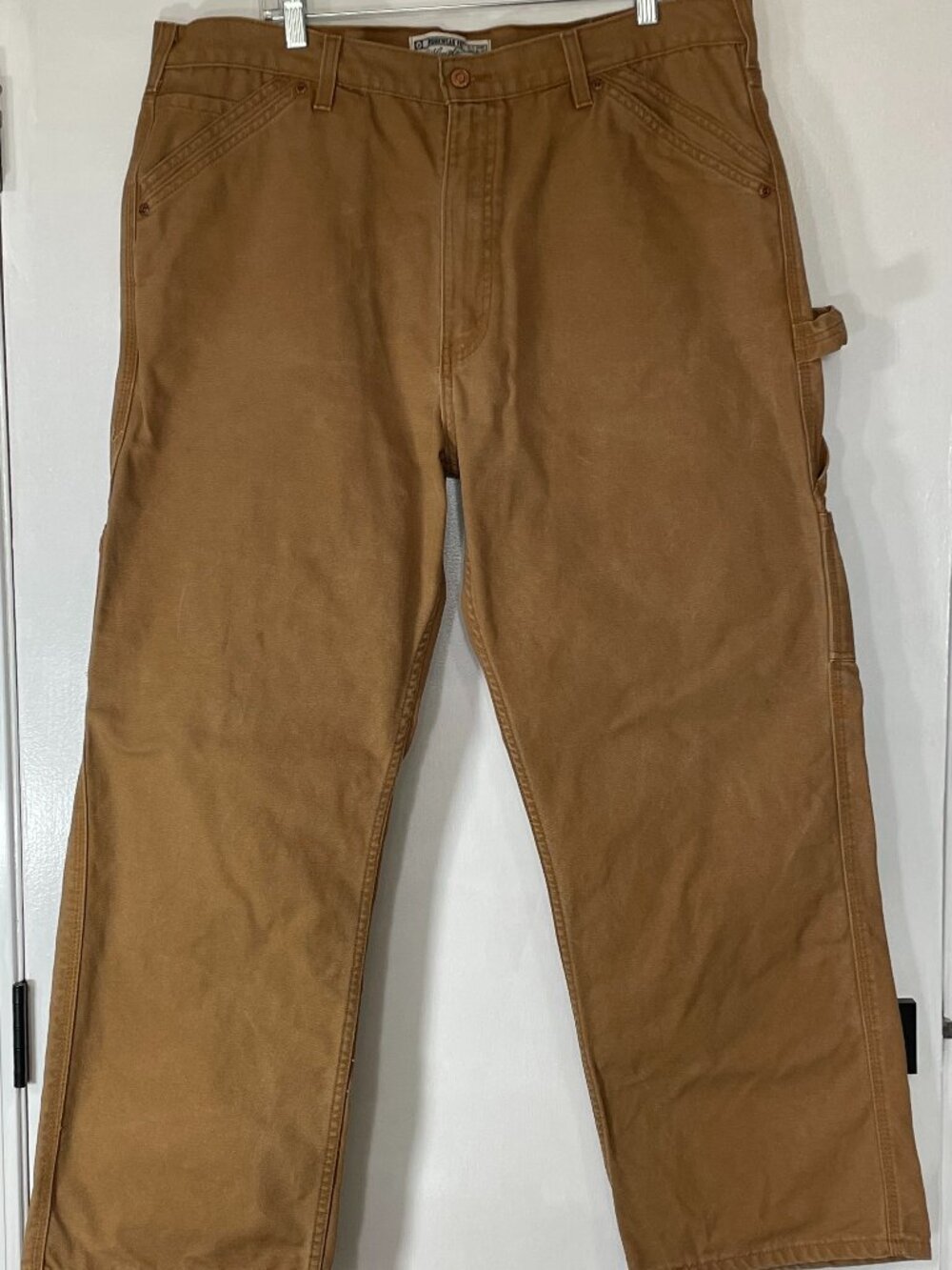 Levi Strauss Signature Men’s Tan Carpenter Work Pants Size 40x30 Heavyweight